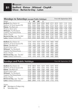 81 Bedford - Elstow - Wilstead - Clophill - Silsoe - Barton-le
