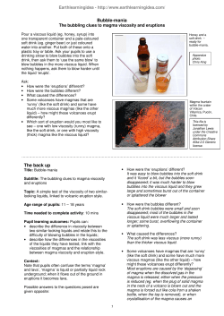 Bubble-mania - clues to magma viscosity and