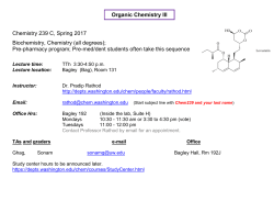 Chemistry 239 C, Spring 2017 Biochemistry, Chemistry (all degrees