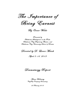 The Importance of Being Earnest - StarNet
