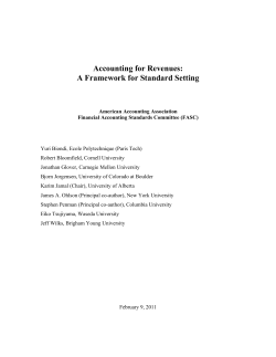 Accounting for Revenues - Columbia Business School