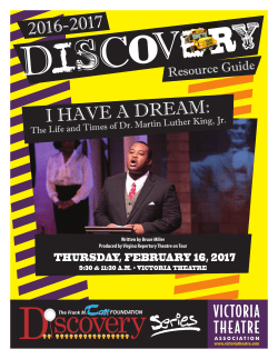 i have a dream - Victoria Theatre Association