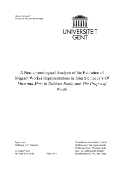 Migrant Worker Representations in John Steinbeck