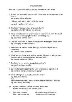 Here are 11 general spelling rules you should learn and apply. 1. A