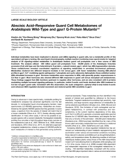 Abscisic Acid–Responsive Guard Cell Metabolomes