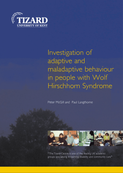 Investigation of adaptive and maladaptive behaviour in people with