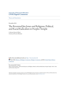 The Reverend Jim Jones and Religious, Political, and Racial