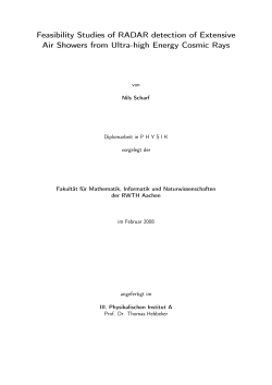 Feasibility Studies of RADAR detection of Extensive Air Showers