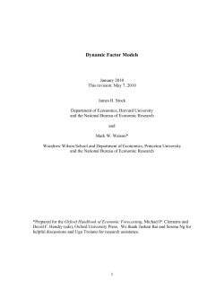 Dynamic Factor Models - Princeton University