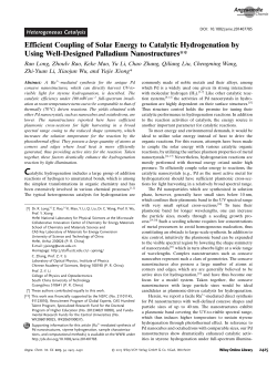 Efficient Coupling of Solar Energy to Catalytic Hydrogenation by
