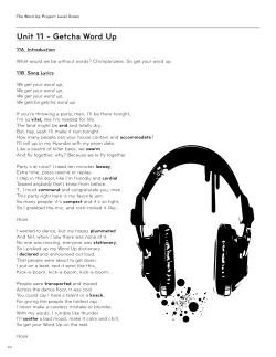 Unit 11 - Getcha Word Up