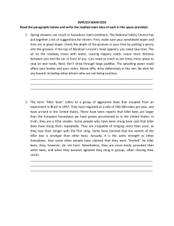 IMPLIED MAIN IDEA Read the paragraphs below and write the