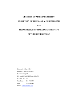 genetics of male infertility: evolution of the x and y chromosome and