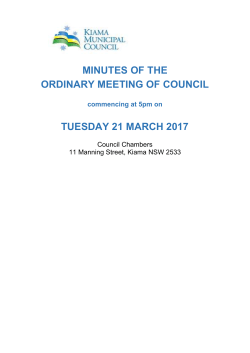 Minutes - Kiama Municipal Council