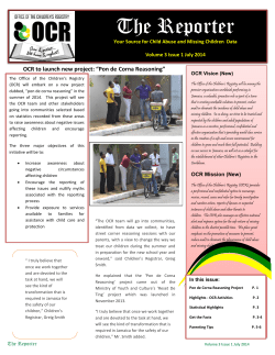 The Reporter - Office of the Children`s Registry