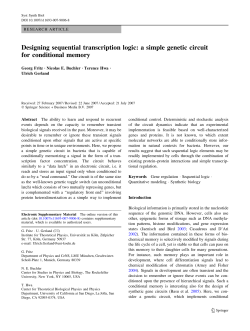 Designing sequential transcription logic: a simple genetic circuit for