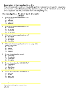 Business Spelling