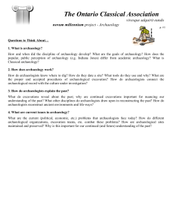 Archaeology Part 1a - Ontario Classical Association
