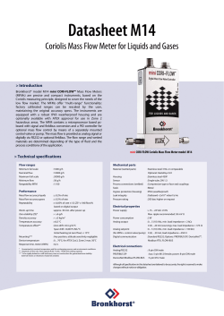 Datasheet M14 - Bronkhorst USA