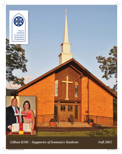 Lillian UMC - Supporter of Seminary Students Fall 2015