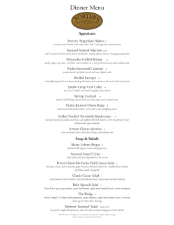 Dinner Menu