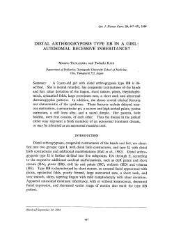 Distal arthrogryposis type IIB in a girl: Autosomal recessive