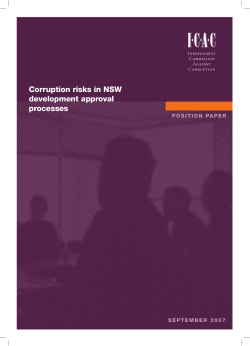Corruption risks in NSW development approval processes