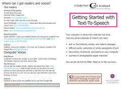 Getting Started with Text-To-Speech