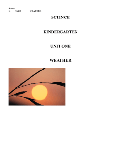 science kindergarten unit one weather