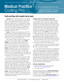 Coding guidance for grafts and flaps with complex