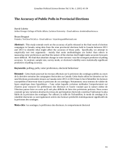 in voter turnout - Open Journal Systems