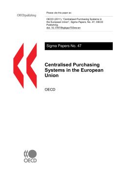 Centralised Purchasing Systems in the European Union