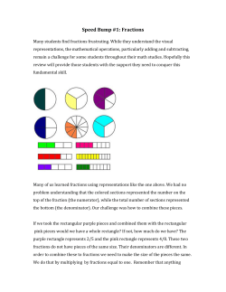 Fractions - Positive Achievement