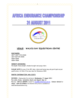 Information Letter 2011 Final - Namibia Endurance Ride Association