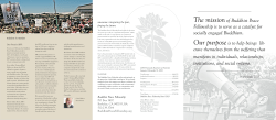 The missionof Buddhist Peace Fellowship is to serve as a catalyst