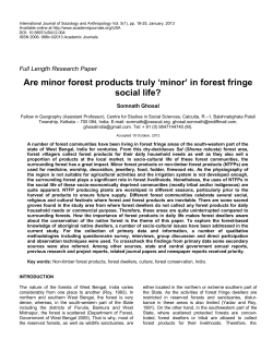 Are minor forest products truly `minor` in forest