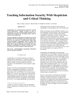 Teaching Information Security with Skepticism and Critical Thinking