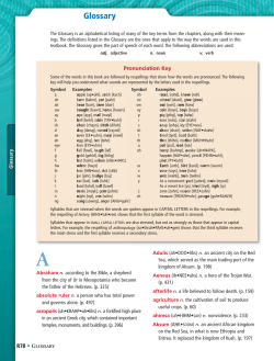Glossary - Alexander County Schools