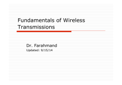 Fundamentals of Wireless Transmissions