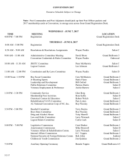 Convention Schedule - nc