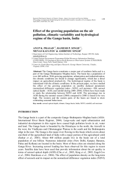 Effect of the growing population on the air pollution, climatic