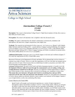 Intermediate College French 2