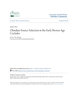 Obsidian Source Selection in the Early Bronze Age Cyclades
