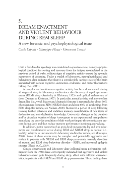 Dream enactment and violent behaviour during REM