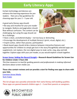 Early Literacy Apps