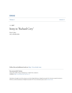 Irony in "Richard Cory"