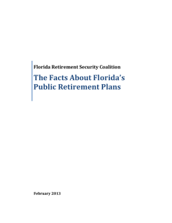 The Facts About Florida`s Public Retirement Plans - Florida AFL-CIO
