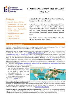 May 2016 Bulletin, with A day in the life of Mustafa Mahmoud Yousif