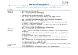 Year 4 probing questions