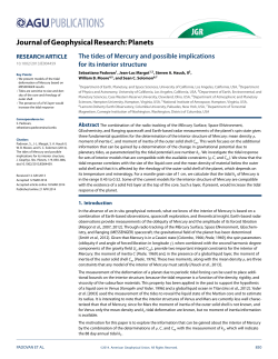The tides of Mercury and possible implications